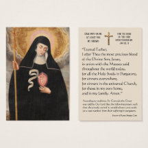 Saint Gertrude la Grande Prière Purgatoire Carte S