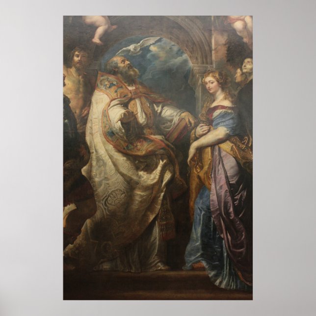 Saint Gregory mit Heiligen Poster (Vorne)