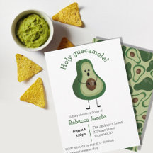 Saint Guacamole ! Invitation baby shower