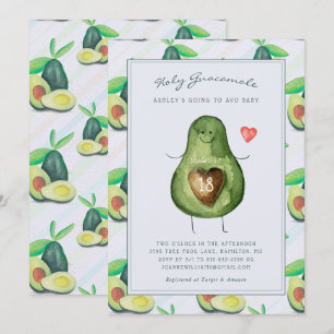 Saint-Guacamole   Invitation Baby shower Avocado