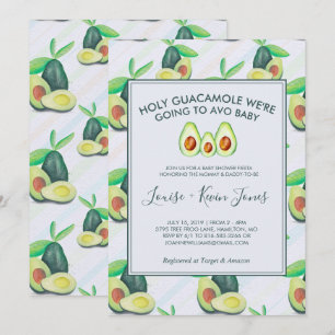 Saint Guacamole  Invitation Baby shower d'Avocado