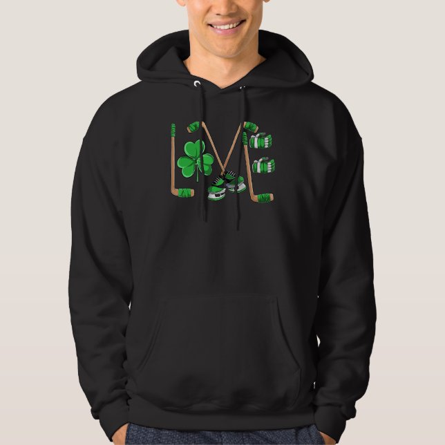 Saint Hat Tricks St Patrick's Day Ice Hockey Boy Hoodie (Vorderseite)