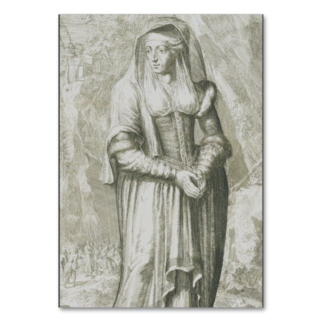 Saint Hildegard von Bingen Tischnummer (Vorderseite)