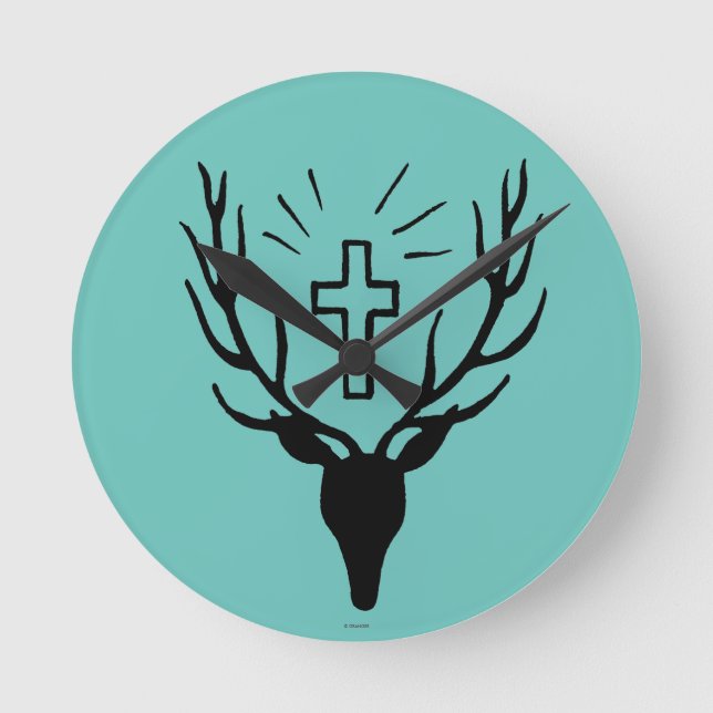 Saint Hubert's Stag Runde Wanduhr (Vorderseite)