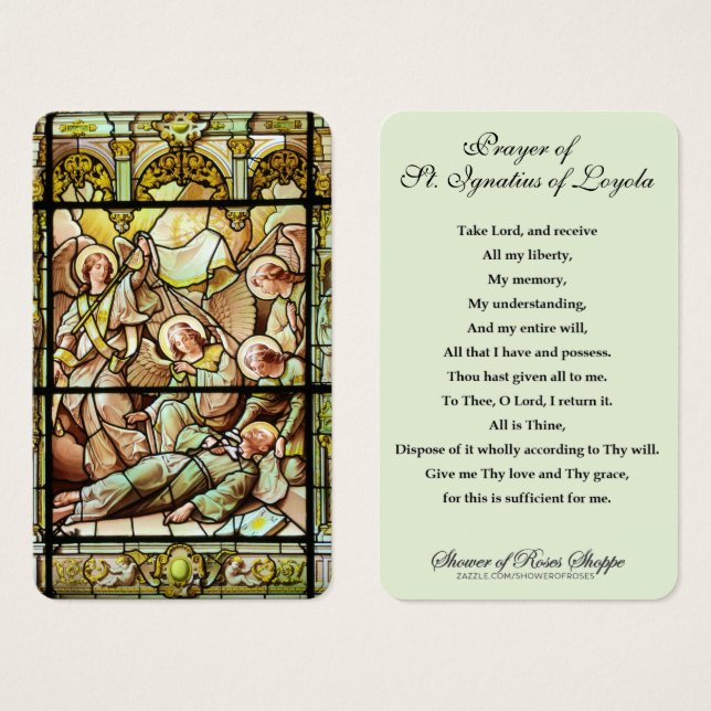 Saint Ignace de Loyola Prière catholique (Devant & derrière)