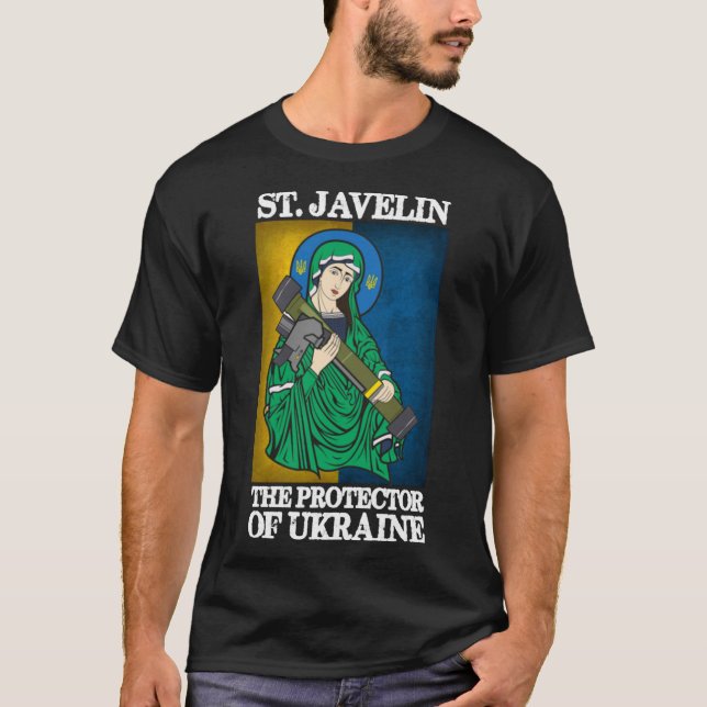 Saint Javelin Protecteur De L'Ukraine T-shirt Clas (Devant)