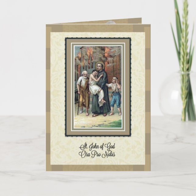 Saint Jean de Dieu Carte d'anniversaire spirituell (Devant)