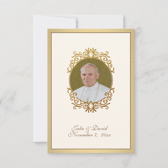 Saint Jean Paul II Mariage Favoriser les Cartes Sa (Devant)