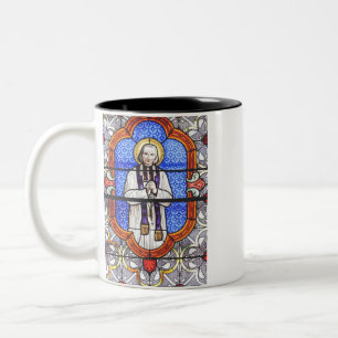 Saint Jean Vianney Premium Soul Guide Kunstposter Zweifarbige Tasse