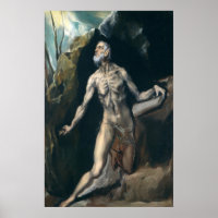 Saint Jerome - El Greco, griechisches Kunstposter
