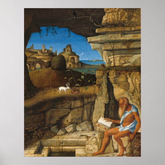 Saint Jerome - Giovanni Bellini Kunstgewerbe Poster (Vorne)