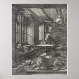 Saint Jerome in Seiner Studie von Albrecht Durer Poster