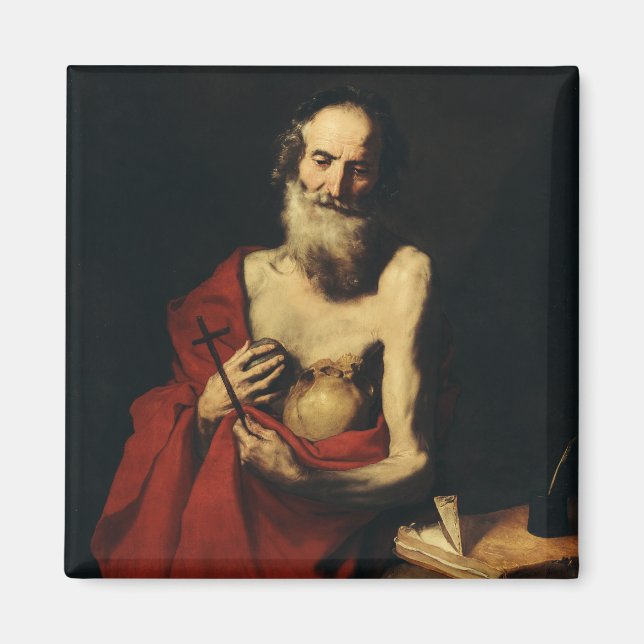 Saint Jerome von Jusepe de Ribera Magnet (Vorne)