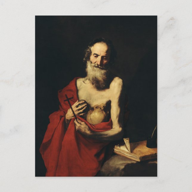 Saint Jerome von Jusepe de Ribera Postkarte (Vorderseite)