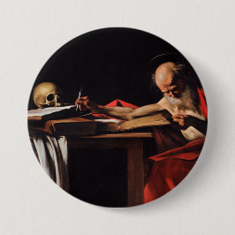 Saint Jerome Writing (von Caravaggio) Button