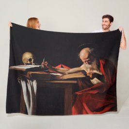 Saint Jerome Writing (von Caravaggio) Fleecedecke