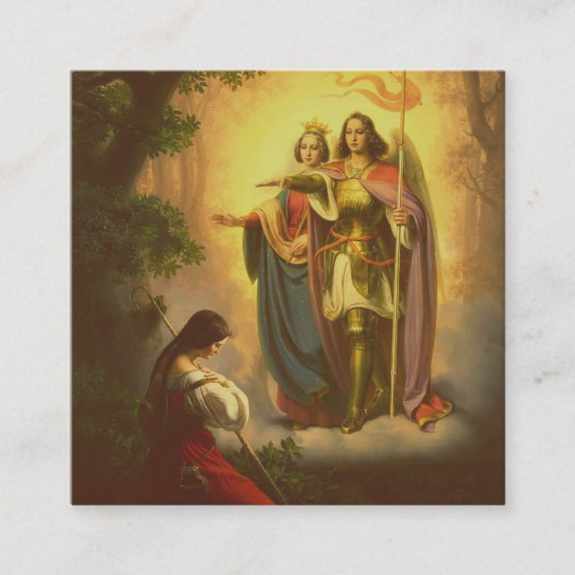 Saint Joan of Arc Quadratische Visitenkarte (Vorderseite)