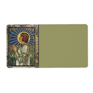 Saint Joan von Arc gestettetes Glas Bild