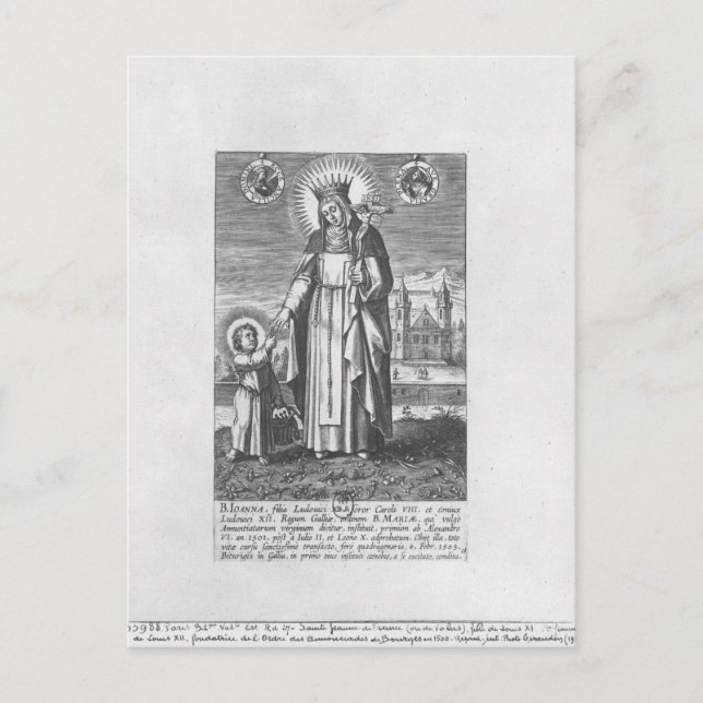 Saint Joan von Frankreich und Valois Postkarte (Vorderseite)