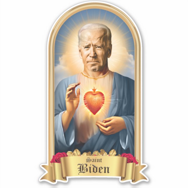 Saint Joe Biden Prayer Candle Aufkleber (Vorderseite)