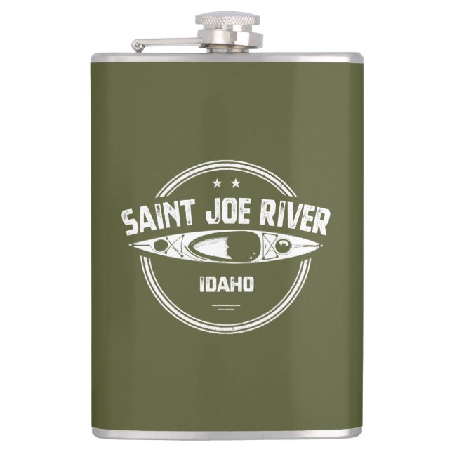 Saint Joe River Idaho Kayaking Flachmann (Vorderseite)