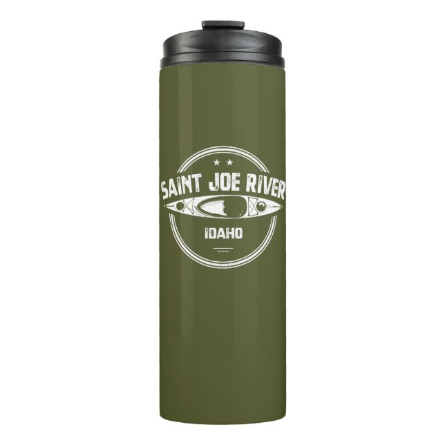 Saint Joe River Idaho Kayaking Thermosbecher (Vorderseite)