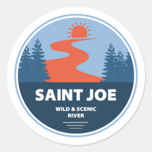 Saint Joe Wild und Landschaftlicher Fluss Idaho Runder Aufkleber