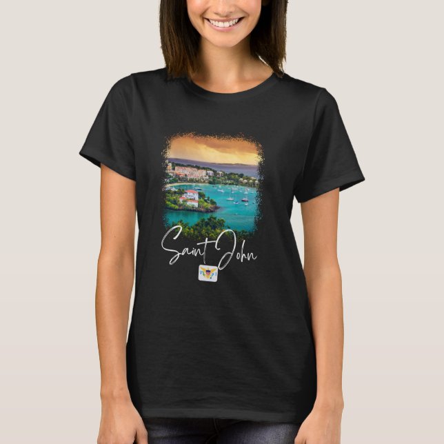 Saint John Island Sunset T-Shirt (Vorderseite)