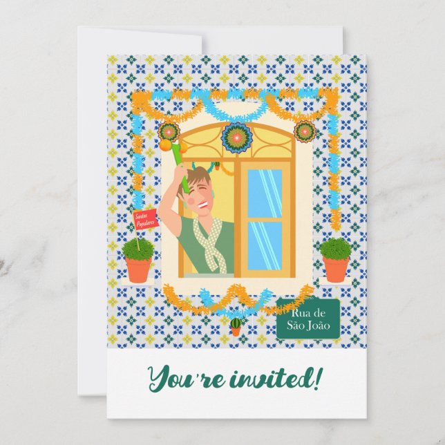 Saint John Portusese Festa Neighbor Einladung (Vorderseite)