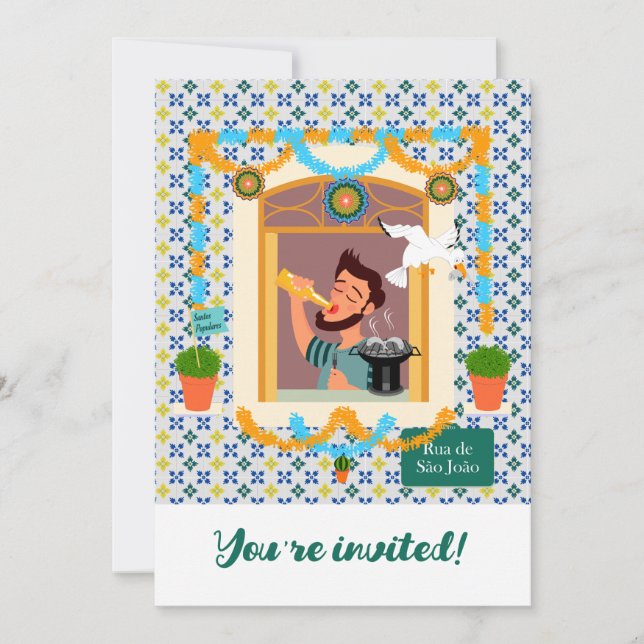 Saint John Portusese Festa Neighbor Einladung (Vorderseite)