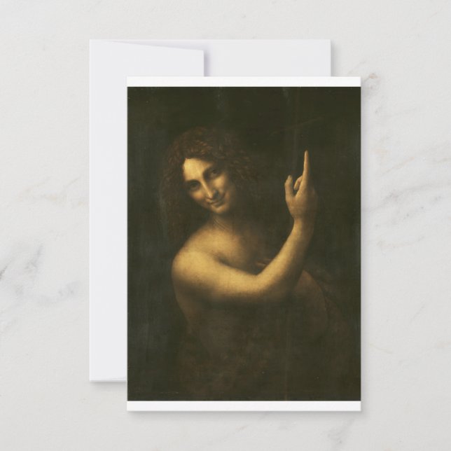 Saint John the Baptist by Leonardo da Vinci Dankeskarte (Vorderseite)