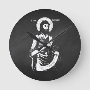 Saint John The Baptist Runde Wanduhr