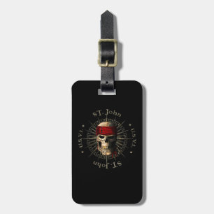 Saint John USVI Pirate Skull Gepäckanhänger