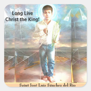 Saint José Luis Sánchez del Rio Quadratischer Aufkleber