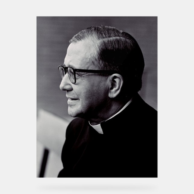 Saint Josemaria Escriva Acrylschild (Vorderseite)