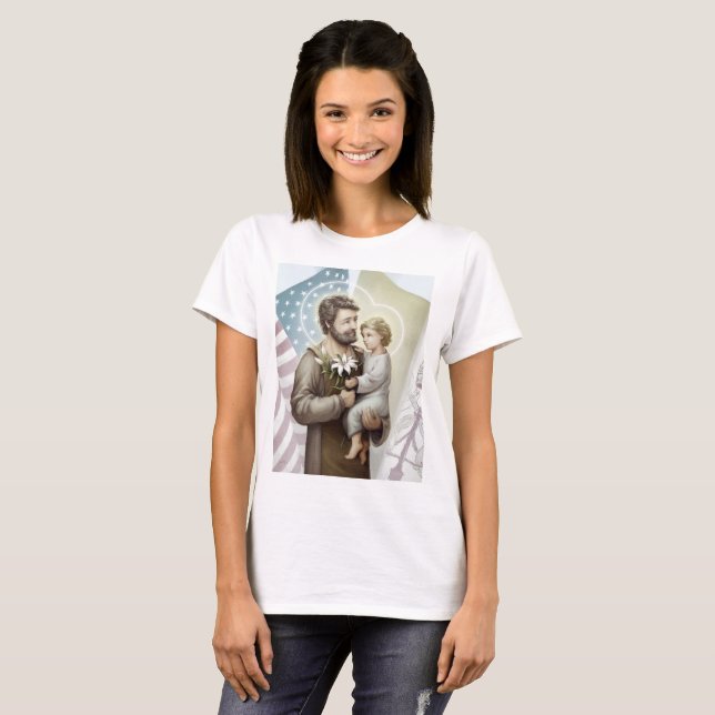 Saint Joseph der Beschützer T-Shirt (Vorne ganz)