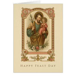 Saint Joseph Enfant Jésus Bénédiction Catholique V