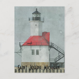 Saint Joseph Michigan Lighthouse Postcard Postkarte