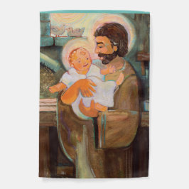 Saint Joseph und Baby Jesus Garden Flag