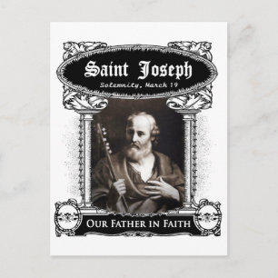 Saint Joseph - Unser Vater im Glauben Gewohnte Pos Postkarte