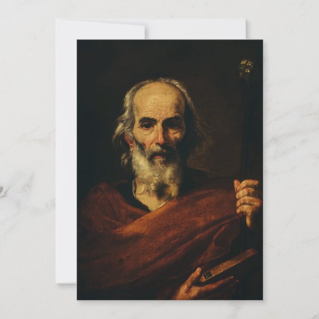 Saint Joseph von Jusepe de Ribera Dankeskarte (Vorderseite)