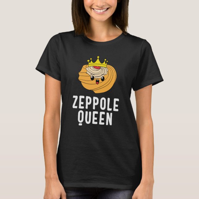 Saint Joseph's Day Zeppole Queen Crown Niedlich It T-Shirt (Vorderseite)