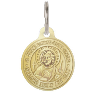 Saint Jude, bitte Hilfe für meine Katze, Medaille Haustiermarke
