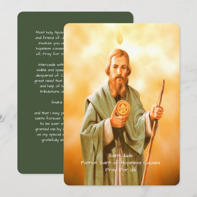 Saint Jude Prayer Feiertagskarte (Vorne/Hinten)