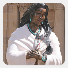 Saint Kateri Tekakwitha Quadratischer Aufkleber