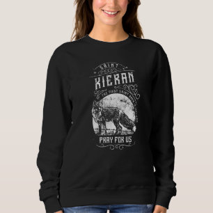 Saint Kieran Fox Katholische Irische Heilige Sweatshirt