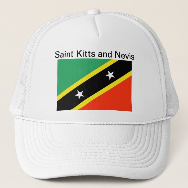 Saint Kitts et casquette de drapeau du Niévès (Devant)