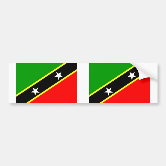 Saint Kitts & Nevis Autoaufkleber (Vorne)