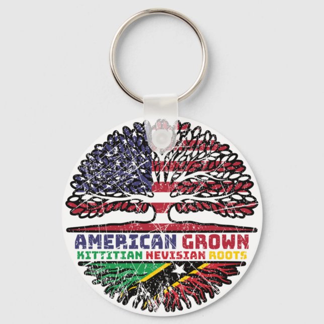 Saint Kitts Nevis Kittitian Nevisian American USA Schlüsselanhänger (Vorderseite)