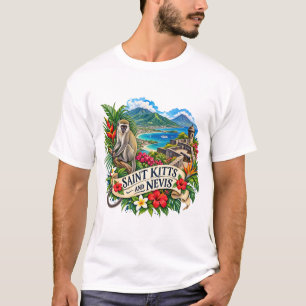 Saint Kitts und Nevis Wasserfarbe Karibik T-Shirt
